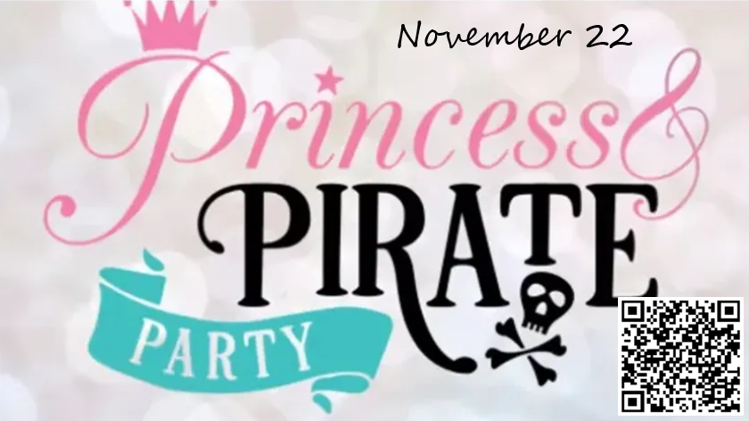 You're invited to a Princess Pirate Party on November 22 - my.cheddarup.com/c/princess-and… - perfect for younger kids looking to get more use out of those Halloween costumes.