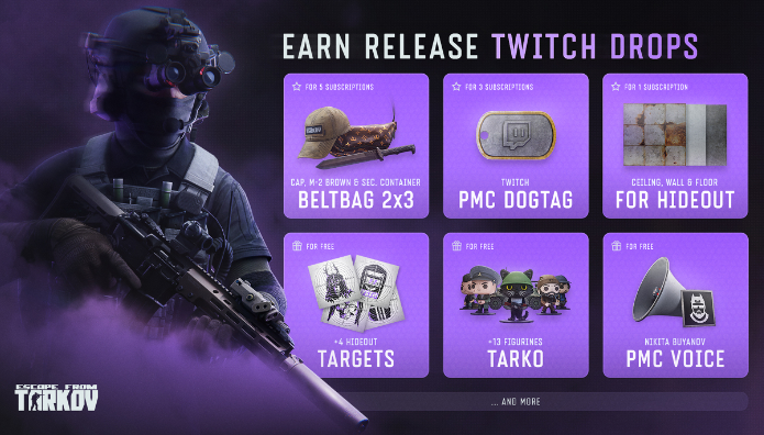 ドロップスページ タルコフ情報】 Twitch Drops イベントが 11月15日リリースされた後に