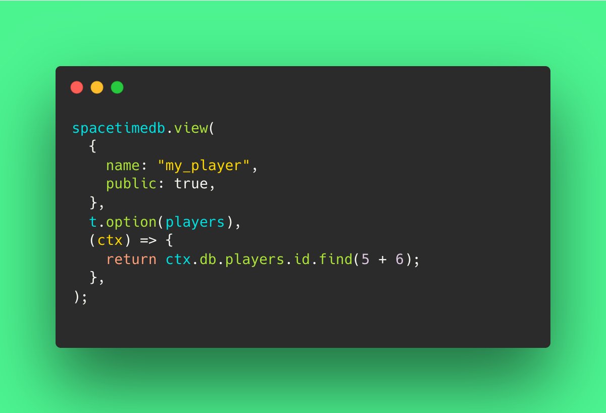 spacetime_db's tweet image. Today we&apos;re releasing Module Views! Module Views let you return and subscribe to values from functions.

Check out the release notes!

github.com/clockworklabs/…