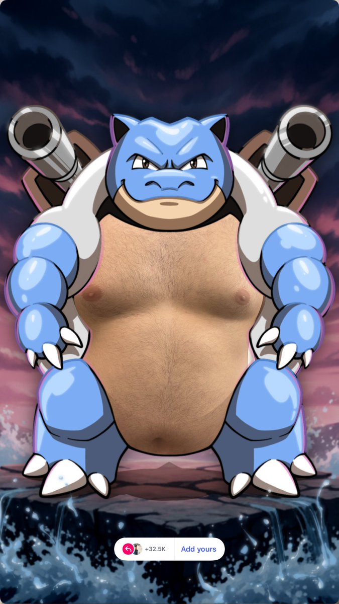 I don’t ever participate in these sort of trends but here’s $blastoise belly – might delete this later…