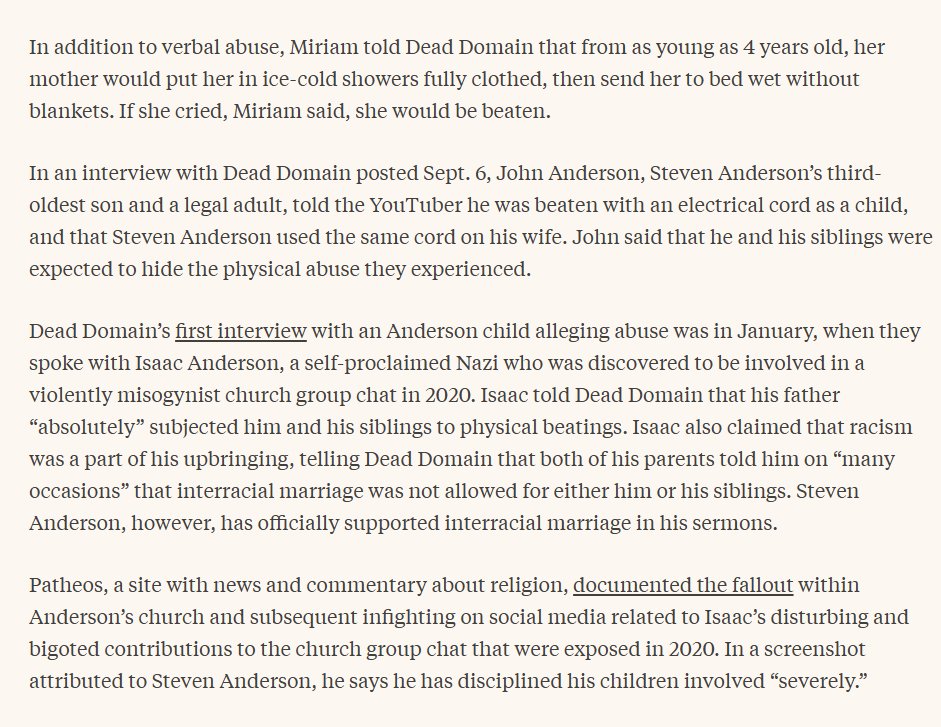 allie__voss's tweet photo. Oh hey apparently this guy has been accused of child abuse by THREE of his kids, corroborated by another pastor!

(Would not read this if you are sensitive to descriptions of abuse btw) https://t.co/7Yn2LMYsfW