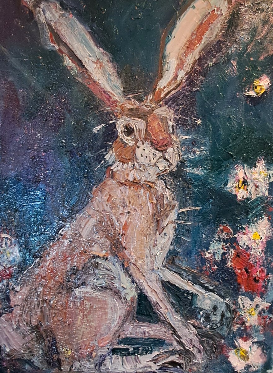 DonnellyRed's tweet photo. Hare and Daisies + Poppies and a few bees
3ft x 4ft
Very textured piece

https://t.co/8heJEZxsac

#haresofinstagram, #harepaintings, #deborahdonnllyart, #pils, #texturedpainting, #happyart, #marlaypark, #marlayparkart, #marlayparkartist, #collectableartist https://t.co/vwPy7hJfEg