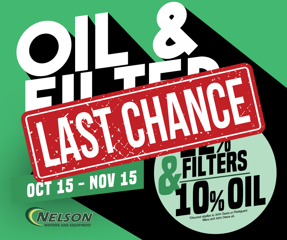 Only a few days left!
Don’t miss out on our Oil &amp; Filter Sale. Keep your equipment running smoothly and save big while you can!

✅ Sale ends soon — get in before the price goes back up!

📍 Visit us today in Avonlea, Estevan, Oxbow, Radville or Redvers