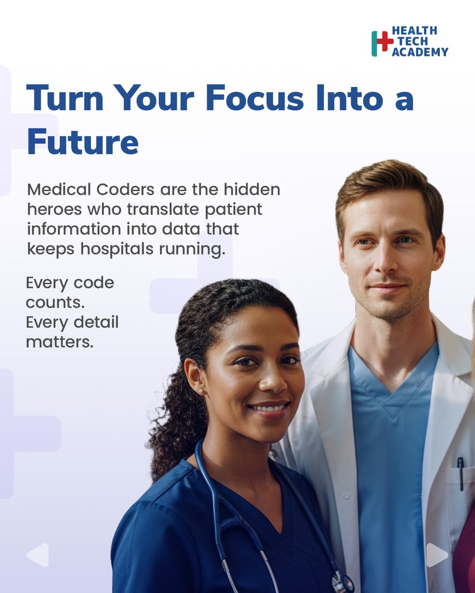 HealthTech_ACAD's tweet image. Love working with details?

Start your journey as a certified Medical Coder and make every detail count.

👉 Enroll today and take the first step toward your new career!

#MedicalCoding #HealthcareCareer #WorkFromHome #HealthTech #CareerGrowth #OnlineLearning #HealthTechAcademy