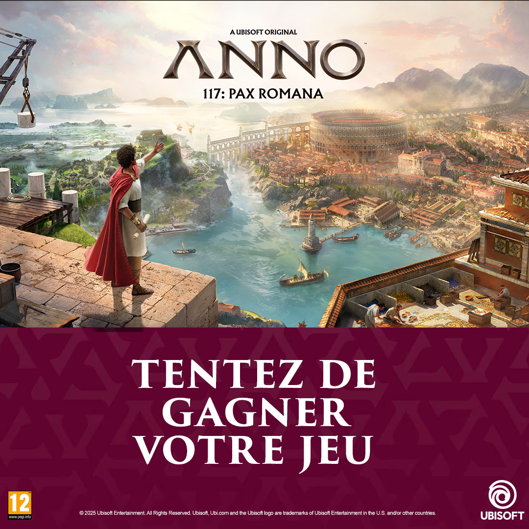 Rendez-vous demain pour la sortie de Anno 117: Pax Romana ⏳️ Et pour l'occasion, on vous propose de gagner un exemplaire dématérialisé ⤵️

🏛️ Like⁣⁣⁣, RT &amp; Follow <a href="/Micromania_Fr/">Micromania-Zing</a> 
☄️ Mentionner en réponse un ami avec #MicromaniaAnno

Tirage au sort dans 7 jours 🔥