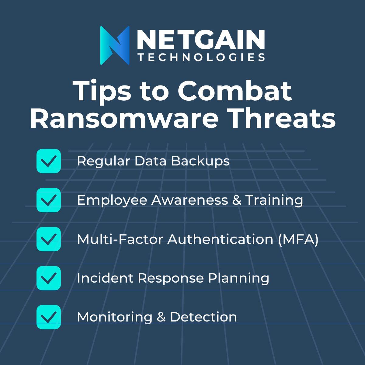 NetGainTech's tweet image. Are you doing enough to defend against ransomware?

Here are five essential cybersecurity practices that protect your data and systems while helping build a strong defense.

#RansomwareProtection #NetGainTechnologies