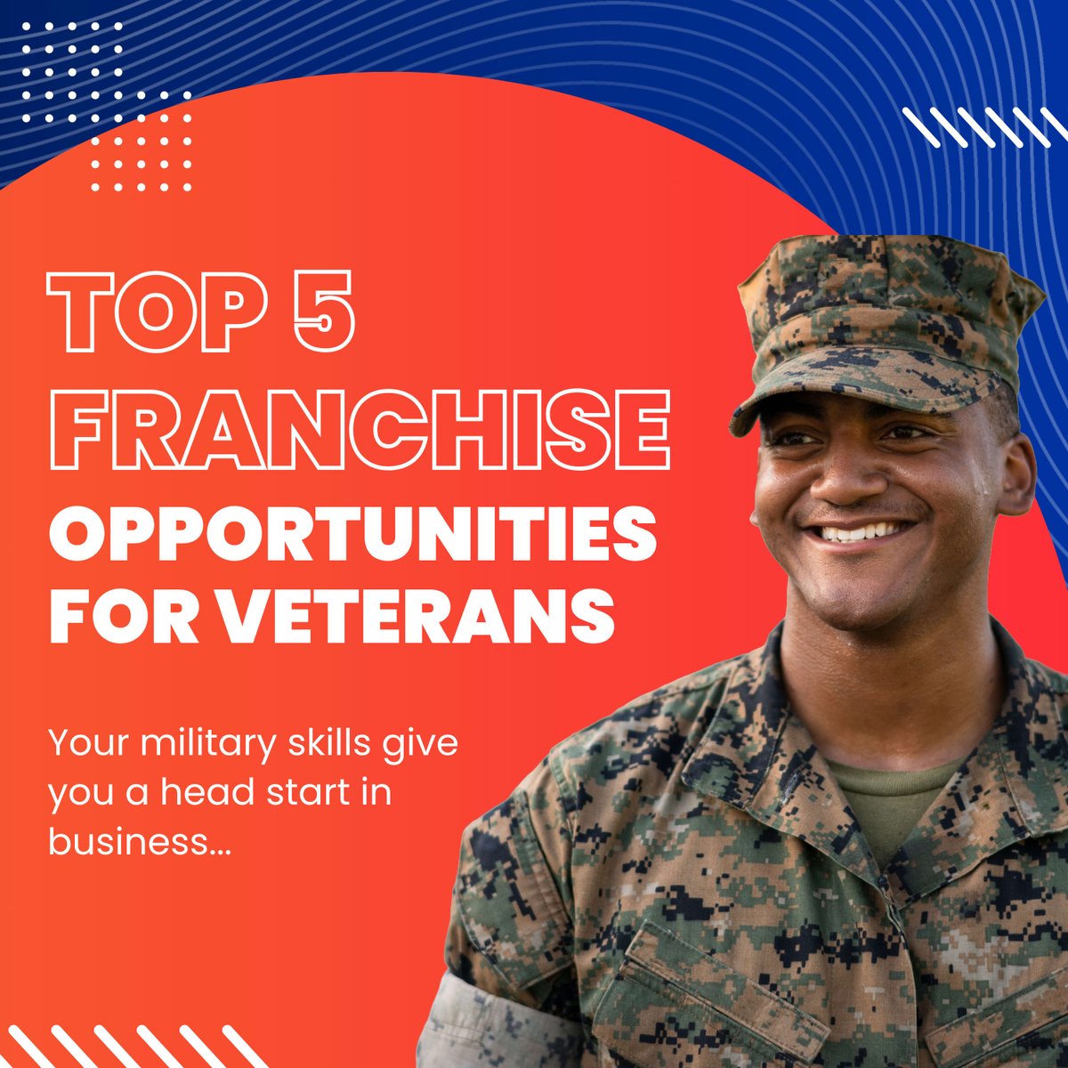 FranNetHouston's tweet image. Veterans, you’ve already mastered the hardest skills in business: leadership, execution, and accountability. Your next mission? Business ownership. Let&apos;s talk about what that looks like for you.

#VeteransInBusiness #FranchiseOpportunity #FranNet