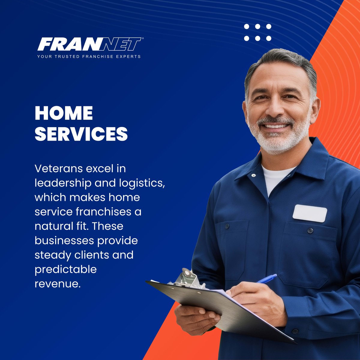 FranNetHouston's tweet image. Veterans, you’ve already mastered the hardest skills in business: leadership, execution, and accountability. Your next mission? Business ownership. Let&apos;s talk about what that looks like for you.

#VeteransInBusiness #FranchiseOpportunity #FranNet