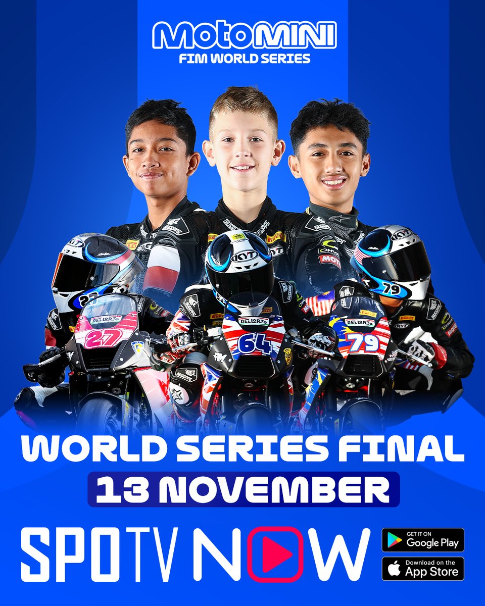 #MiniGP - The world’s best young riders compete in the MotoMini FIM World Series Final this November 13 — exclusive on SPOTV NOW!

Watch #MotoGP live on #SPOTVNOW
Subscribe Motorsports pack for your front-row access to #MotoGP and many more!
