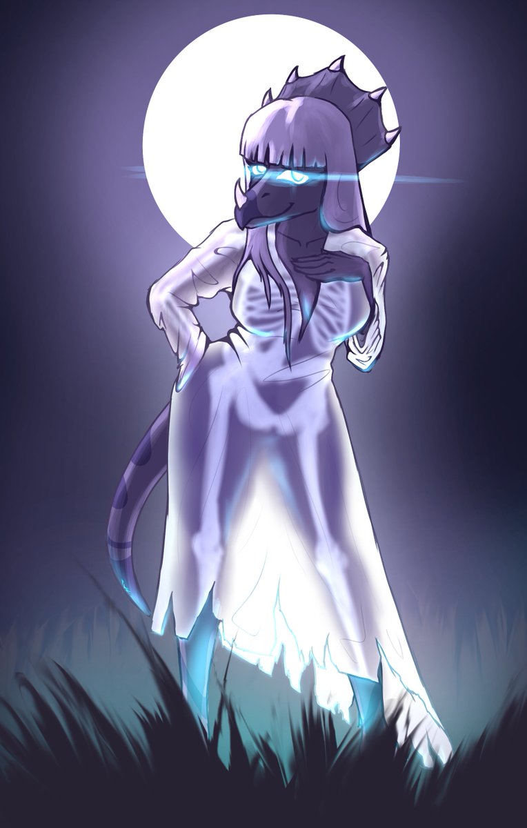 Talonist_'s tweet image. Finally got to post my piece for the Devlog Halloween art contest

Here&apos;s a midnight maiden Abigail!

#devlog #snootgame