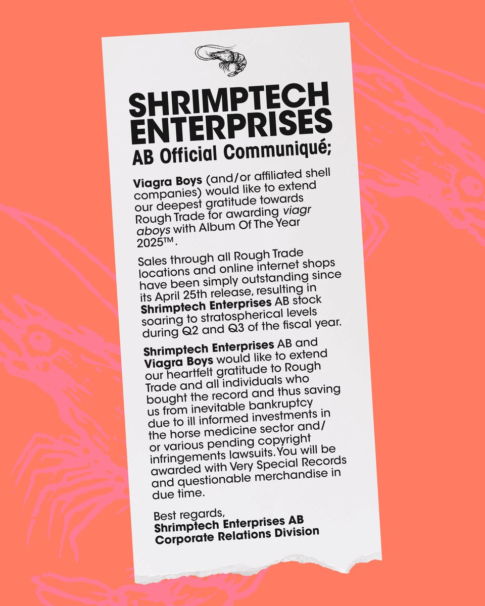 RoughTrade's tweet image. An important note🦐

@ViagraBoys