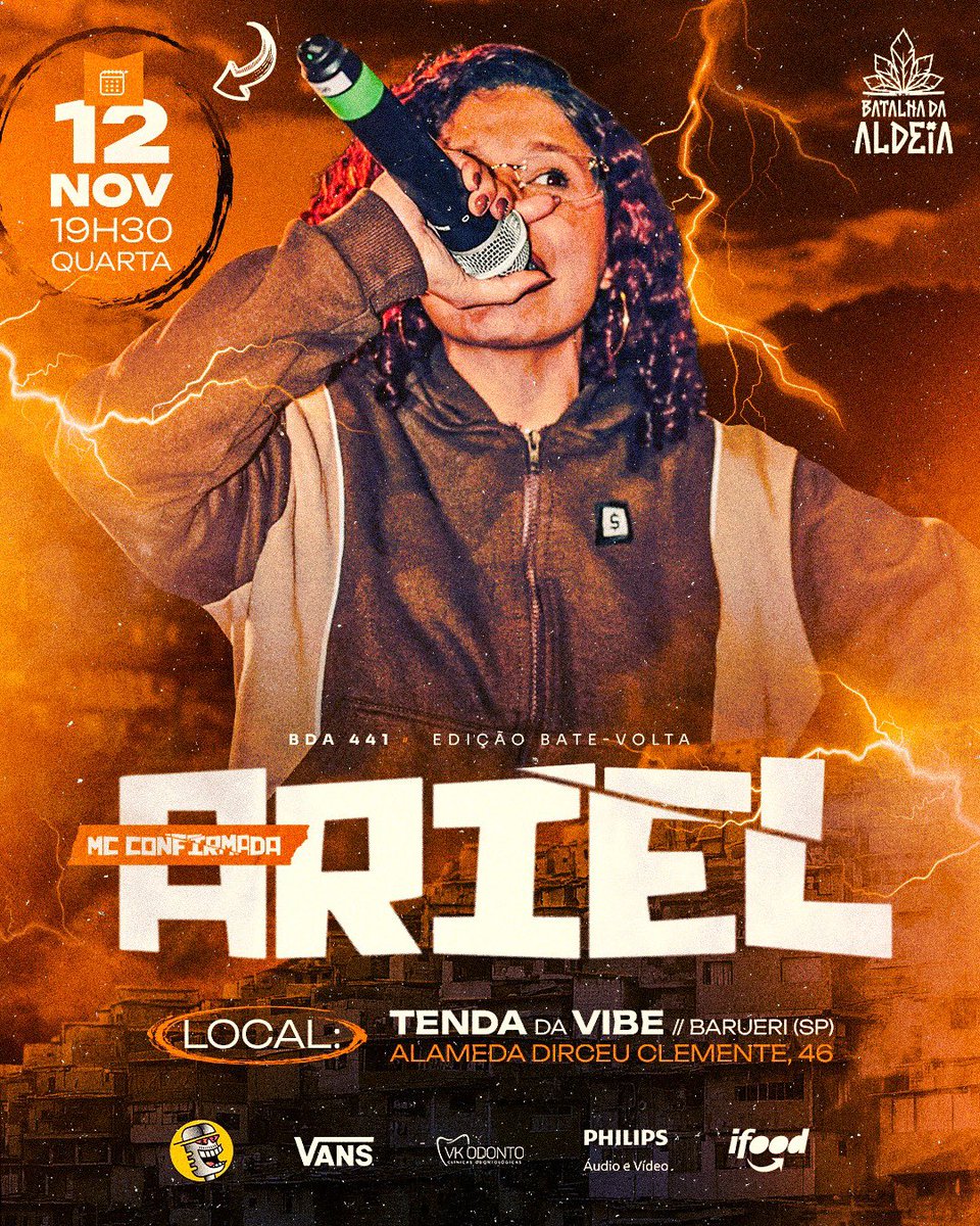 batalhadaldeia's tweet photo. ARIEL CONFIRMADA! 🩶🔥

O terror da Zona Sul tá na casa! Ela que vem sendo destaque não só na Sul, mas dominando geral e foi campeã da batalha de trio no aniversário do Cotia Tem Rap essa semana. https://t.co/XHuHKamjGN