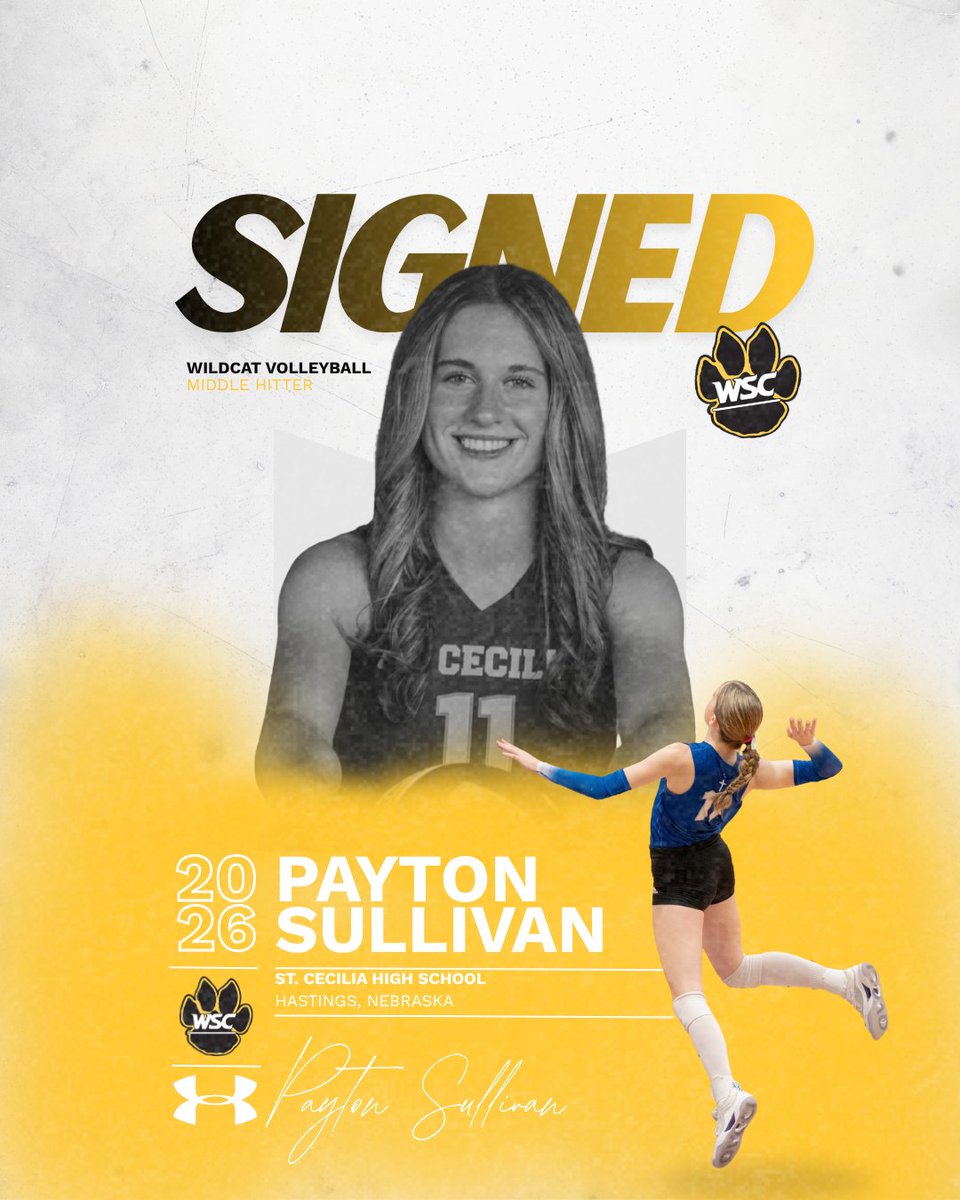 WSCWildcatVB's tweet image. Today is SIGNING DAY! Help us welcome in our Class of 2026!😺✒️

Starting with middle hitter, Payton Sullivan! Welcome to the CAT FAM, @Paytonsullyvb!🖤

#PlayForThePaw