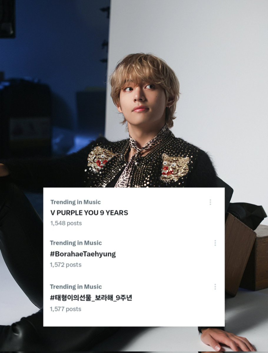 _BTS_FAN_BOY_'s tweet image. Can i get 50 replies?

V PURPLE YOU 9 YEARS
#BorahaeTaehyung
#태형이의선물_보라해_9주년