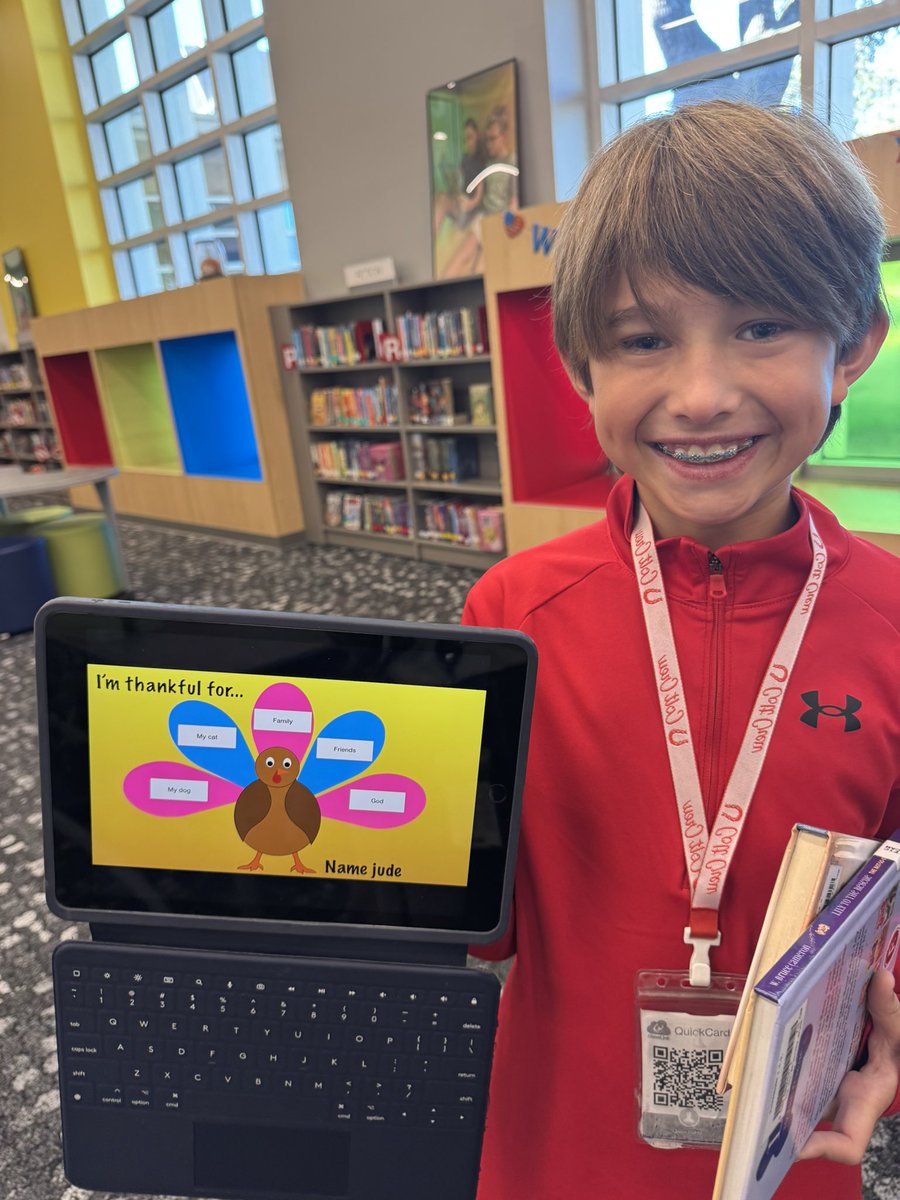 MohawkReads's tweet image. Third grade learned about cyberbullying, researched Thanksgiving on PebbleGo, and created Thankful Turkeys in Keynote! 💻🦃 #mohawkreads #librariesinrisd #risddreambig
