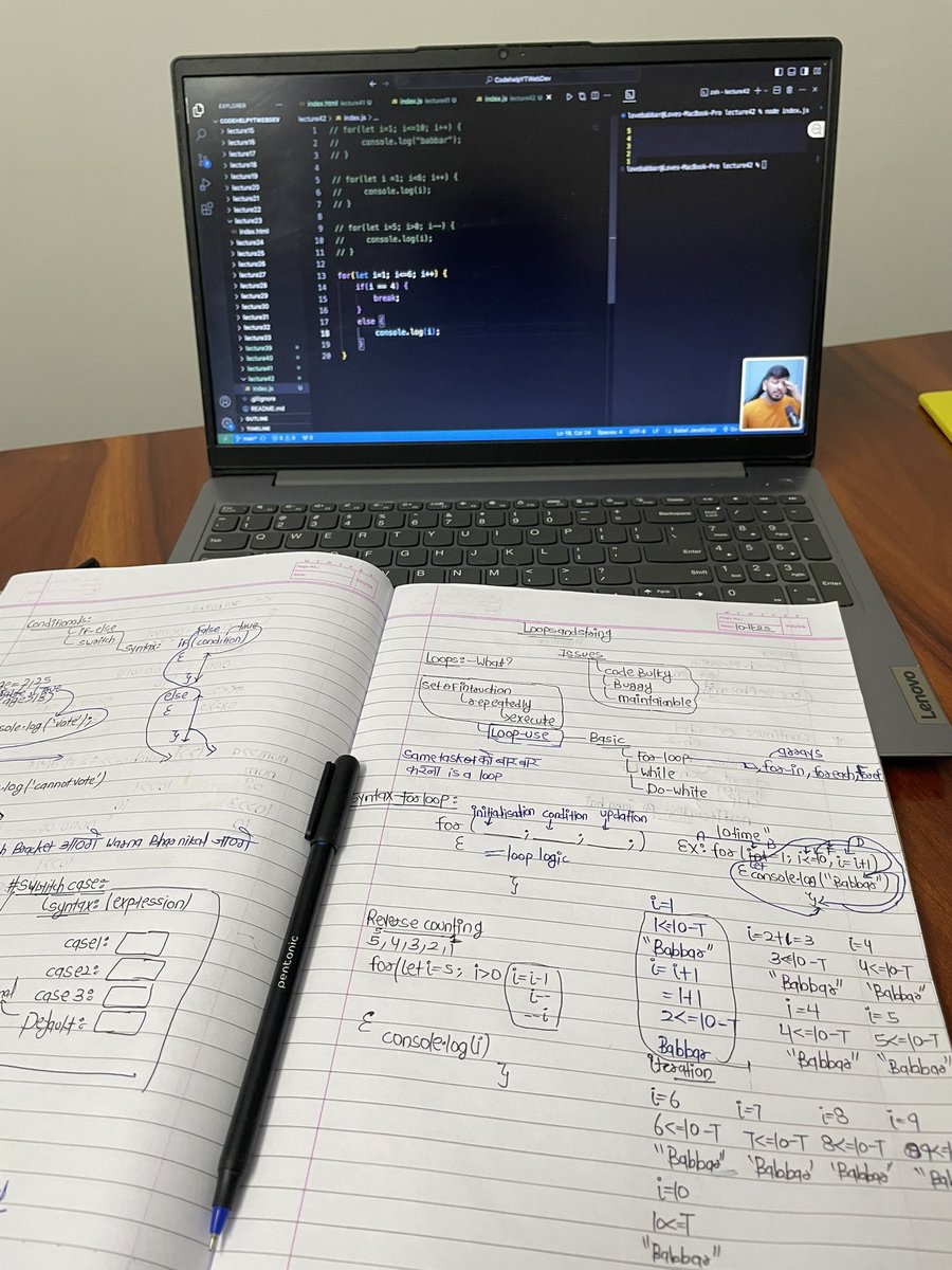 yrr_vasu_'s tweet image. ✅ Learned what loops are → repeat 
code easily
✅ Practiced for loop → init, condition, update
✅ Understood loop flow → check → execute → update
✅ Tried reverse counting &amp;amp; explored break/continue
Loops make code efficient 
#Javascript  #WebDev #Codehelp