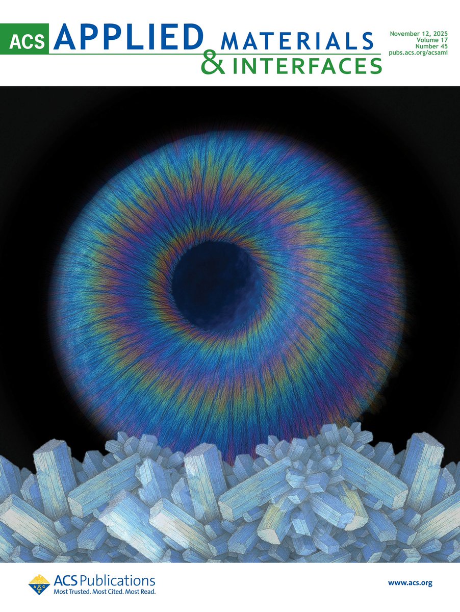 The latest issue of ACS Applied Materials &amp; Interfaces (<a href="/ACS_AMI/">ACS Applied Materials & Interfaces</a>) is live! On the #Cover: „#Engineering Curved #Strontium Sulfate #Crystals through #Biomimetic #Crystallization“