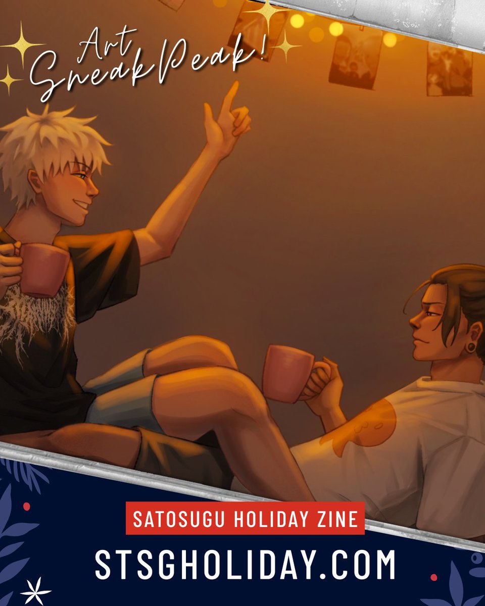 Sorry for not posting I've been busy with my illustrations for the SatoSugu Holiday zine!! 
Here's a sneak peek <3 <a href="/StSgHoliday/">StSgHoliday</a>
#夏五 #satosugu