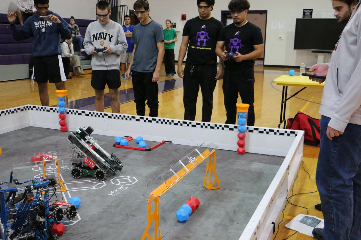 WBECHSWarrior's tweet image. WBECHS hosted a 🤖VEX Robotics Competition🤖 with 5 schools Saturday! Warriors showcased STEAM skills through custom-built robots &amp;amp; engineering notebooks. One of our team placed 3rd in skills, the other made the semifinals! LET’S GO ROBOTICS! 💜💛

#WarriorRobotics #medtech7
