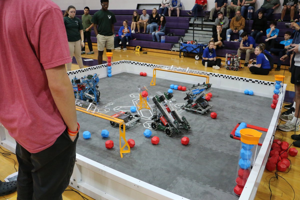 WBECHSWarrior's tweet image. WBECHS hosted a 🤖VEX Robotics Competition🤖 with 5 schools Saturday! Warriors showcased STEAM skills through custom-built robots &amp;amp; engineering notebooks. One of our team placed 3rd in skills, the other made the semifinals! LET’S GO ROBOTICS! 💜💛

#WarriorRobotics #medtech7
