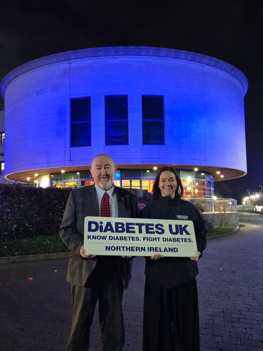 lisburnccc's tweet image. 🔵 This evening we will be illuminating Lagan Valley Island and Union Bridge blue in support of World Diabetes Day.

Diabetes UK Northern Ireland are launching their new campaign to &apos;Strike Out Stigma&apos;, starting by challenging some of the common misconceptions and hurtful…