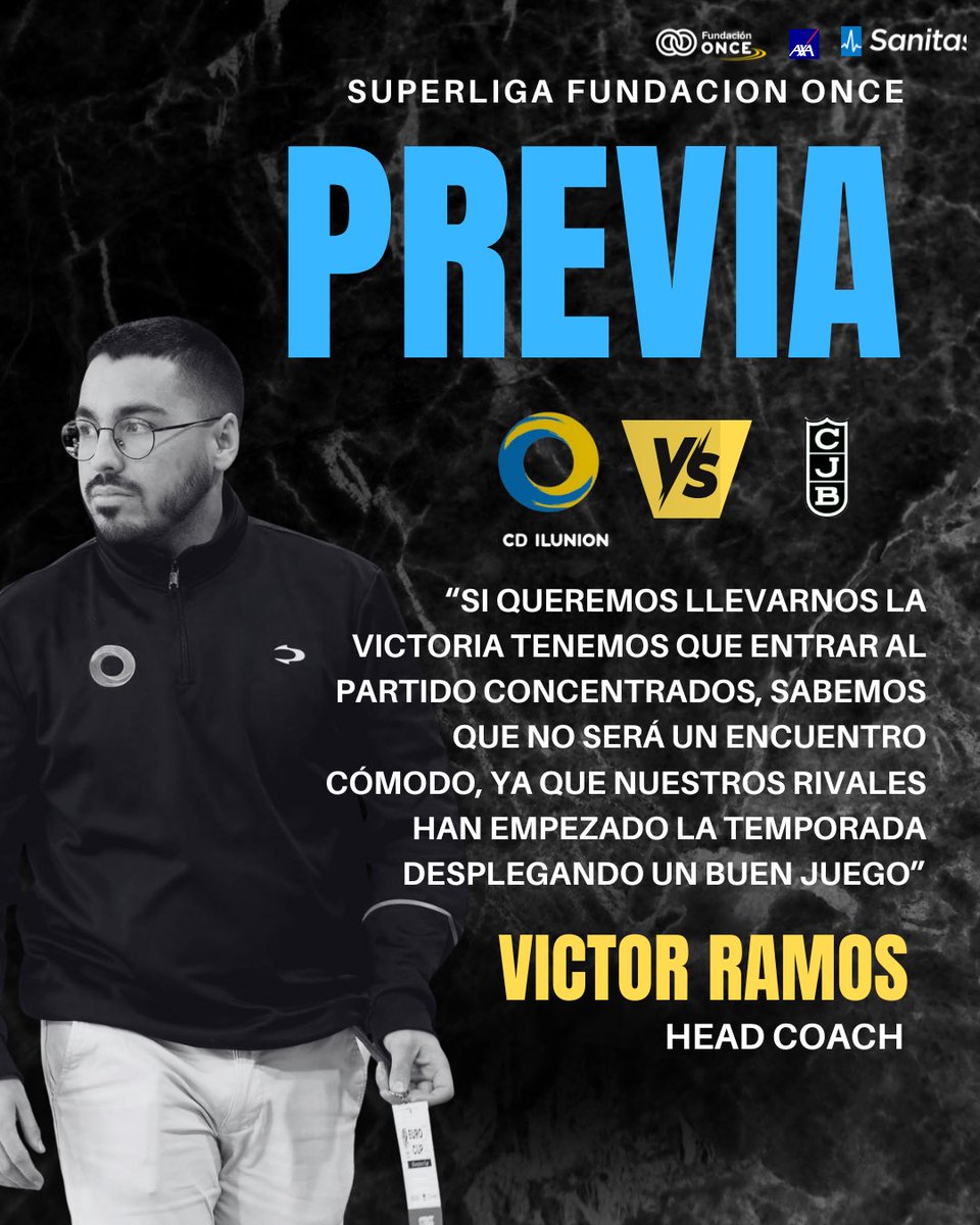 🎙️La previa del partido con Víctor Ramos
<a href="/Fundacion_ONCE/">Fundación ONCE</a> 
<a href="/FundacionAXA/">Fundación AXA</a> 
<a href="/ILUNION/">ILUNION</a> 
<a href="/sanitas/">Sanitas</a> 
<a href="/F_Sanitas/">Fundación Sanitas</a> 
<a href="/BsrEspana/">BSREspaña</a>