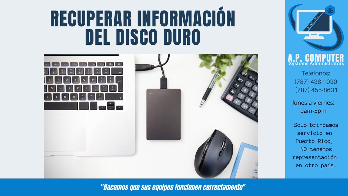 apcomputerprusa's tweet image. ¿Accidentalmente presionó &quot;eliminar&quot; en un documento de su disco duro o pendrive? No se preocupe, podemos ayudarle a recuperar la información que ha perdido. Llámenos al (787) 438-1030 / (787) 455-8631 (cita). 
#reparaciondecomputadoras #APComputerPR #APComputerPRUSA #Dios #God