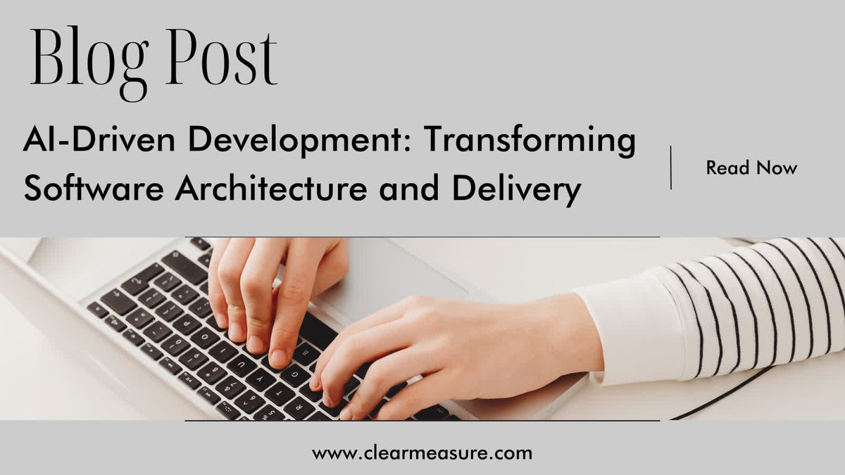 ClearMeasure's tweet image. AI automates repetitive tasks and supports strong architecture. It makes teams faster, not smarter. 
Read the full blog:   

bit.ly/49NT2sk  

#AIDrivenDevelopment, #SoftwareDevelopment, #Automation