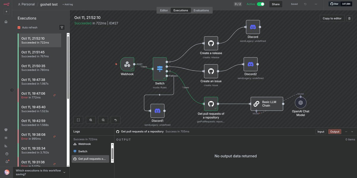 RageCodess's tweet photo. nobody likes losing workflow changes. so i built gollback - a cli tool  that lets you version control n8n workflows like git. colored diffs,  secure backups, the whole thing. 
open source! :
https://t.co/0srGXKJmGG  #golang https://t.co/MLZn88SRZK