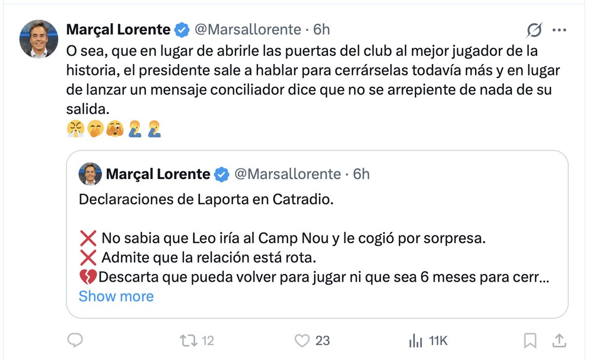 XSalaimartin's tweet image. A veure Titella: si al Messi no se&apos;l va poder renovar és perquè el Bartomeu va deixar un solar econòmic, entre d&apos;altres coses perquè utilitzava els diners del Barça per a pagar a prostitutes del periodisme com tu amb l&apos;objectiu de que parléssiu malament dels suposats enemics!!! O…