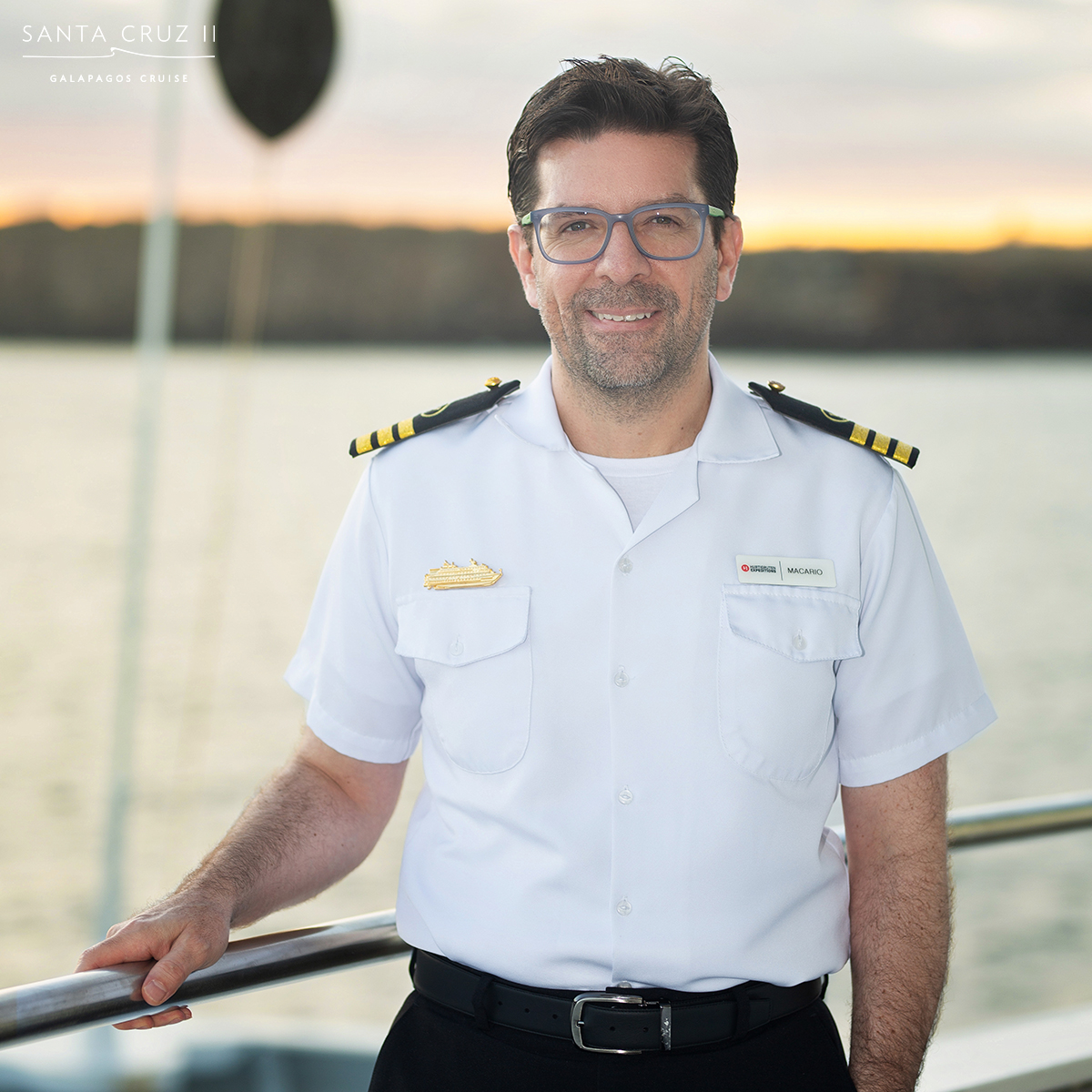 #ThePeopleBehindTheMagic ⚓ / Macario Rosanía - Hotel Manager🛎️ 

The Santa Cruz II is a commitment and a sense of belonging that exceeds all expectations.

That's what I love about my team: we strive to be happy.🚢 

#ThePeopleBehindTheMagic #galapagos #ecuador #service