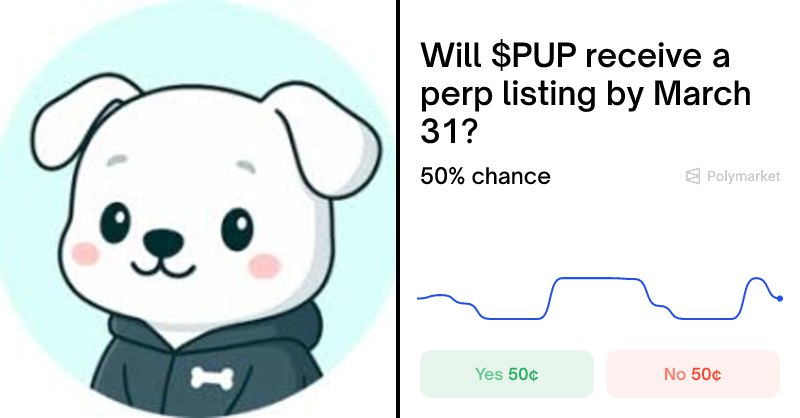 A $PUP market has begun.

We'll be working hard to tilt this market in favour towards, "Yes", in line with our goal towards long term growth for $PUP.

We are currently in more talks with the BASED team, and look forward to sharing more strategies soon.