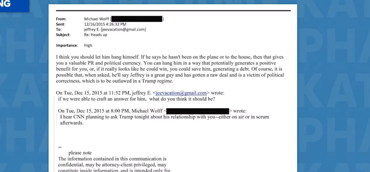 Veronica45309's tweet image. Trump kompromat.  EPSTEIN emails out Trump