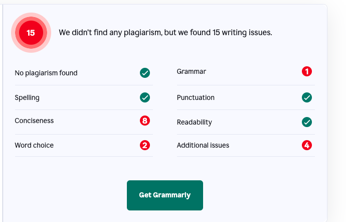 grammarlyによる初英語レポートの盗用チェック記念