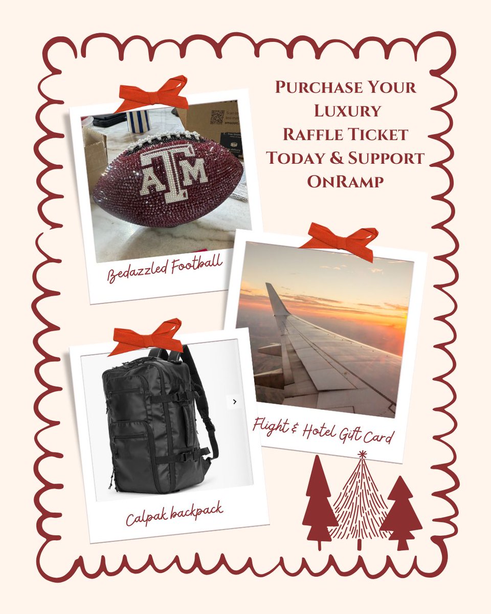 Jingle Bell Market 2025 Raffle Tickets are NOW LIVE!

These bundles are GOOOOOD!! Take a look, and buy a ticket or two to give back to OnRamp!

onramptx.org/jingle-bell-ma…