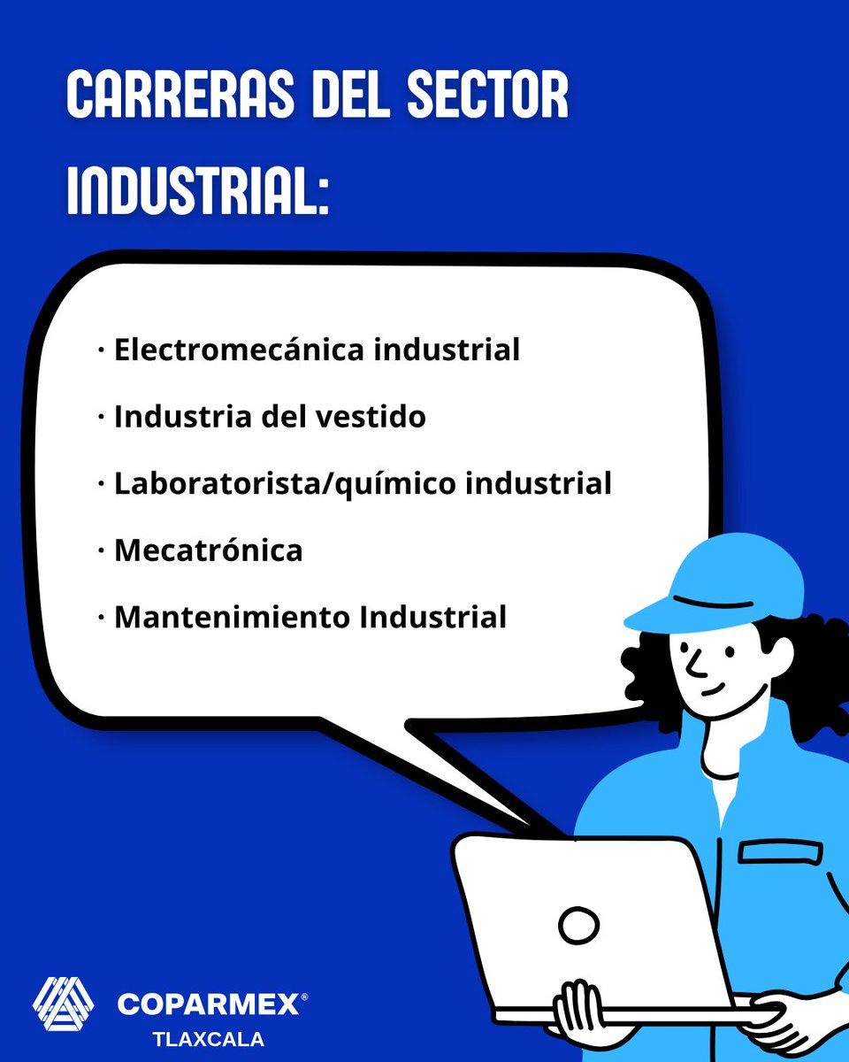 CoparmexTlx's tweet image. 🔵En Coparmex Tlaxcala impulsamos el modelo que combina la educación académica con la experiencia real en las empresas. 

📚Te presentamos las carreras que forman parte de este programa, una iniciativa que vincula el talento joven y las empresas.
#CoparmexTlaxcala #FormaciónDual