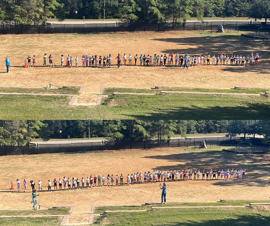 ConroeISD's tweet image. Second graders at Tough Elementary tested their math skills! Students worked together to place numbers from 0 to 1,200 on an open number line — finishing in less than three minutes! 👏