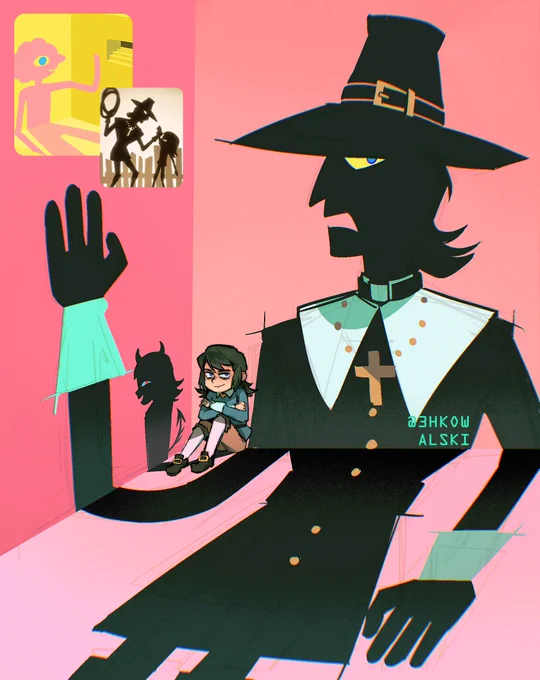 Am I trippin #hauntedhotel #hauntedhotelfanart #abaddon why does the priest remind me of Prismo idk