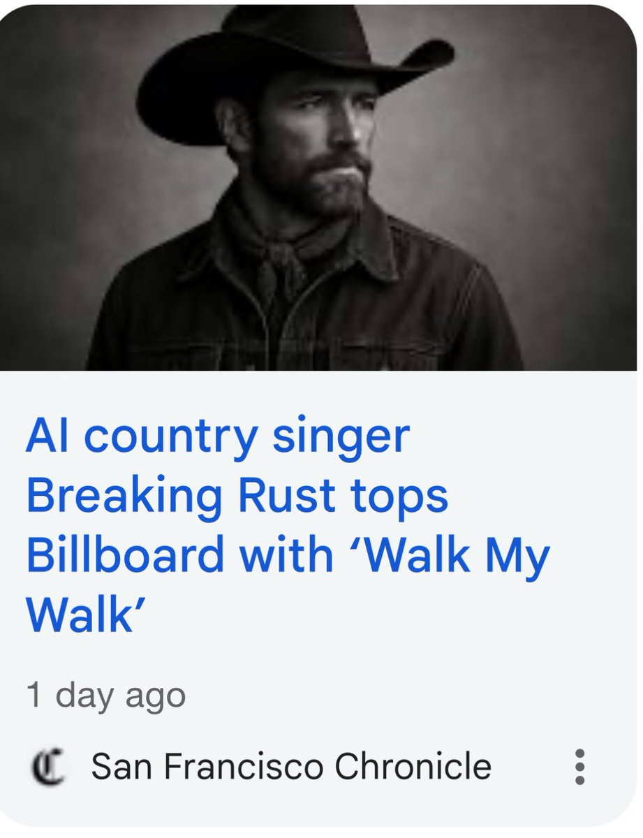 So it looks like Country has gained the undesirable title of "First Genre to be Profitably Aped by AI" 

Unsurprising but if you think it wont hit all genres eventually, you haven't been playing with Suno v5