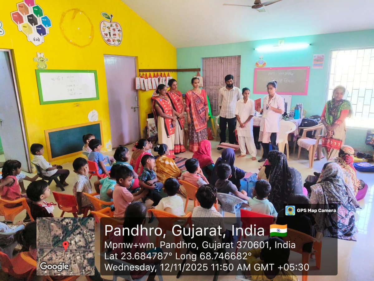 AamPandhro's tweet photo. આજ રોજ આયુષ્માન આરોગ્ય મંદિર પાનધ્રો આંગણવાડી 02 માં વિશ્વ ન્યુમોનિયા દિવસની ઉજવણી કરવા માં આવી જેમાં ન્યુમોનિયા ના લક્ષણો, અટકાયત ના પગલાં,ઘરેલુ ઉપચાર વિશે આરોગ્ય લક્ષી સમજણ આપવામાં આવી
#heathforall 
#healthawareness https://t.co/6gyqLh7B6W