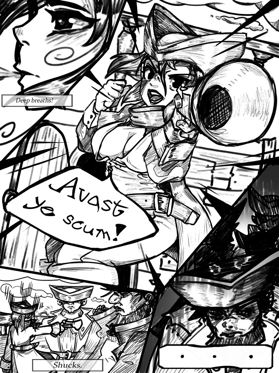 ARTD_Romanize's tweet photo. The first 3 pages of a comic i've been workin' on. Plan on using it as a learning experience so don't expect Berserk or nothin' 
Part 1/?
 #comic #htcwasptcop https://t.co/xx0igae6oP