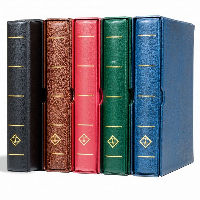 #Leuchtturm Optima F ring binder 
Top-quality ring binder for Optima sheets. Grained leatherette cover and matching slipcase. Available in the following colours: red, blue, green, brown and black. bit.ly/3ZhpZGF We ship worldwide! #ringbinder