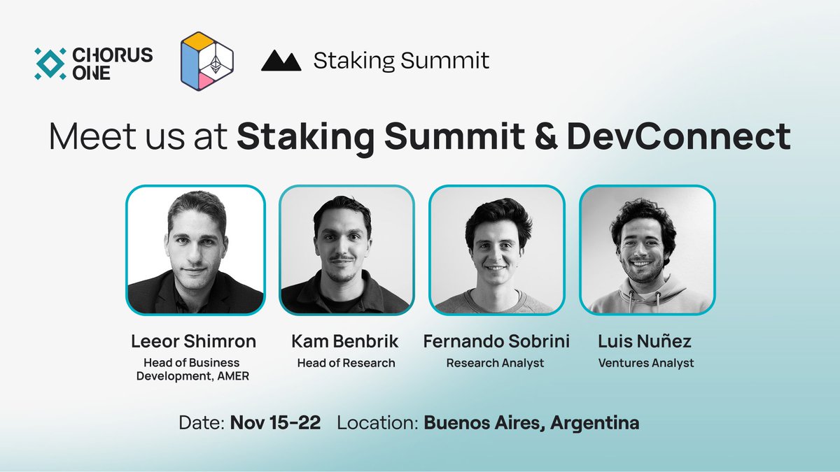 We’re in the beautiful city of Buenos Aires this weekend for Staking Summit and DevConnect! 🇦🇷

We’ll be discussing all things staking infrastructure, research, and ventures. If you’re in town and would like to chat with our team, reach out or stop by to say hi!