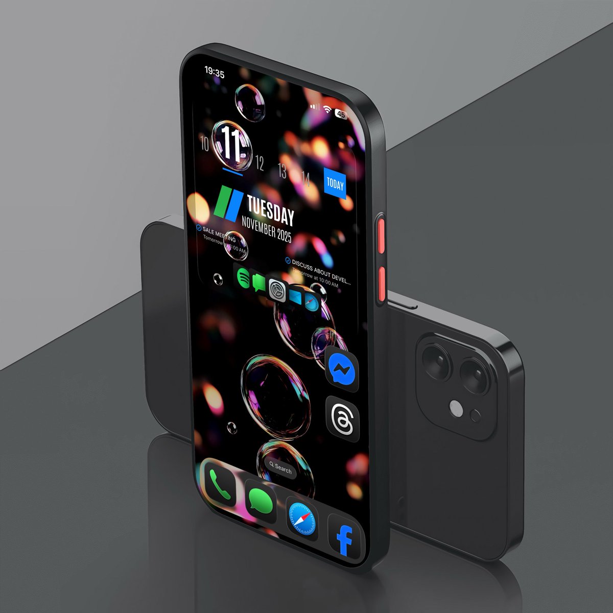 hungdv's tweet image. Color bubble iPhone screen #aestheticiphone #iphonescreen #widgetdesign #calendardc