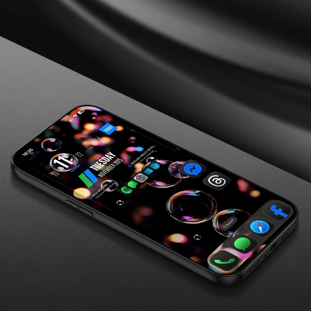 hungdv's tweet image. Color bubble iPhone screen #aestheticiphone #iphonescreen #widgetdesign #calendardc