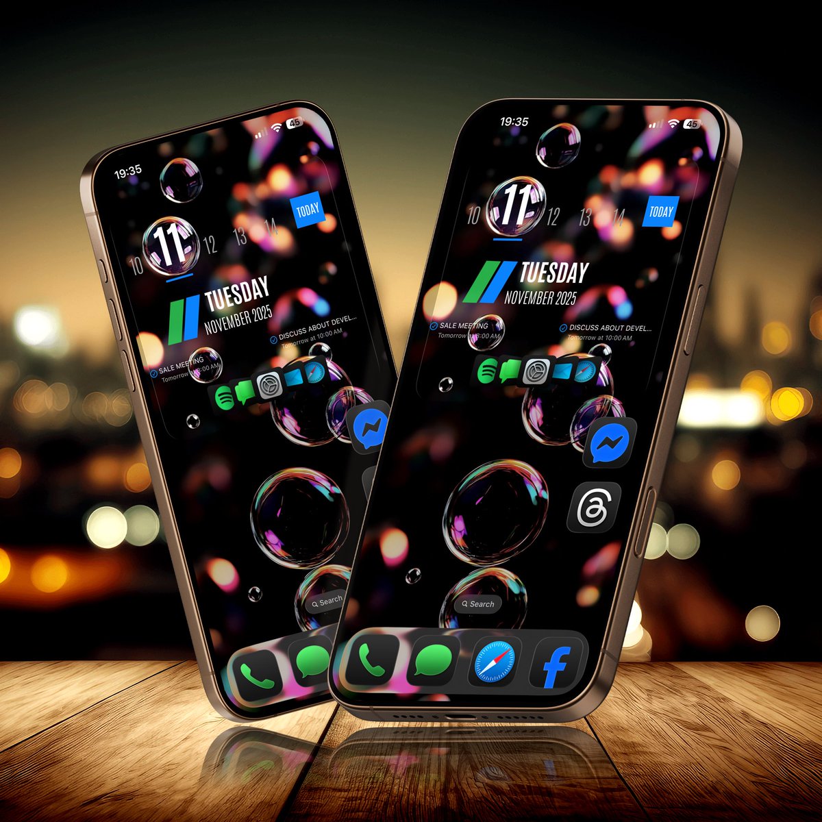 hungdv's tweet image. Color bubble iPhone screen #aestheticiphone #iphonescreen #widgetdesign #calendardc