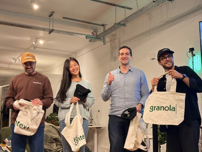 ClaireCui7's tweet photo. Sunday Achievement: Team up and won Granola × v0 Hackathon! 

The 4 of us built an tool helps decide if a meeting should continue, cancelled, or...could’ve been an email.

Thanks @Granola, @v0 , judges and builders for the good vibe.

#Hackathon #AI #v0 #Granola #ProductDesign https://t.co/nORFLTjmLl