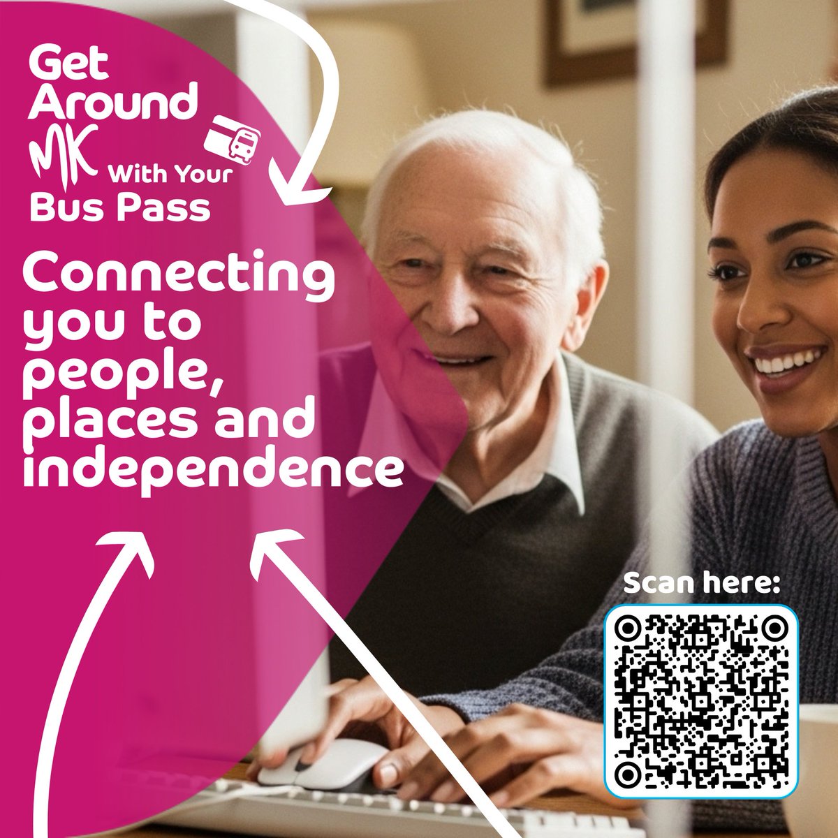 GetAroundMK's tweet image. 🌿 Getting out and about is great for your wallet and wellbeing!

Join us this November to learn more about bus passes:
🚌 Bletchley – 13 Nov
🏊 Wolverton – 19 Nov
📚 MK Library – 26 Nov

📱 Scan the QR or visit milton-keynes.gov.uk/highways/bus-r…
#GetAroundMK #BusPass #ActiveTravel