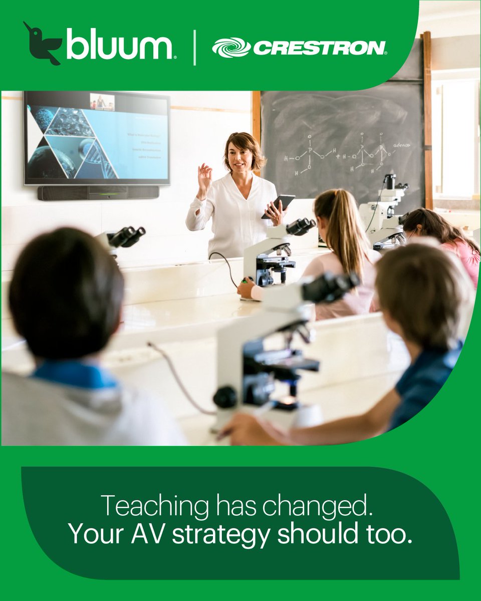 Bluum_EdTech's tweet image. The way we connect, teach, and collaborate has changed.
Has your AV strategy kept up?

Discover how Crestron is powering the future of learning through three core pillars: Content. Collaboration. Control.

Whether you’re designing hybrid classrooms, active learning spaces, or…