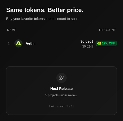 This is how it starts.

Mark my words: in 6 months, <a href="/1st_app/">1st</a> will be the go to place for OTC deals